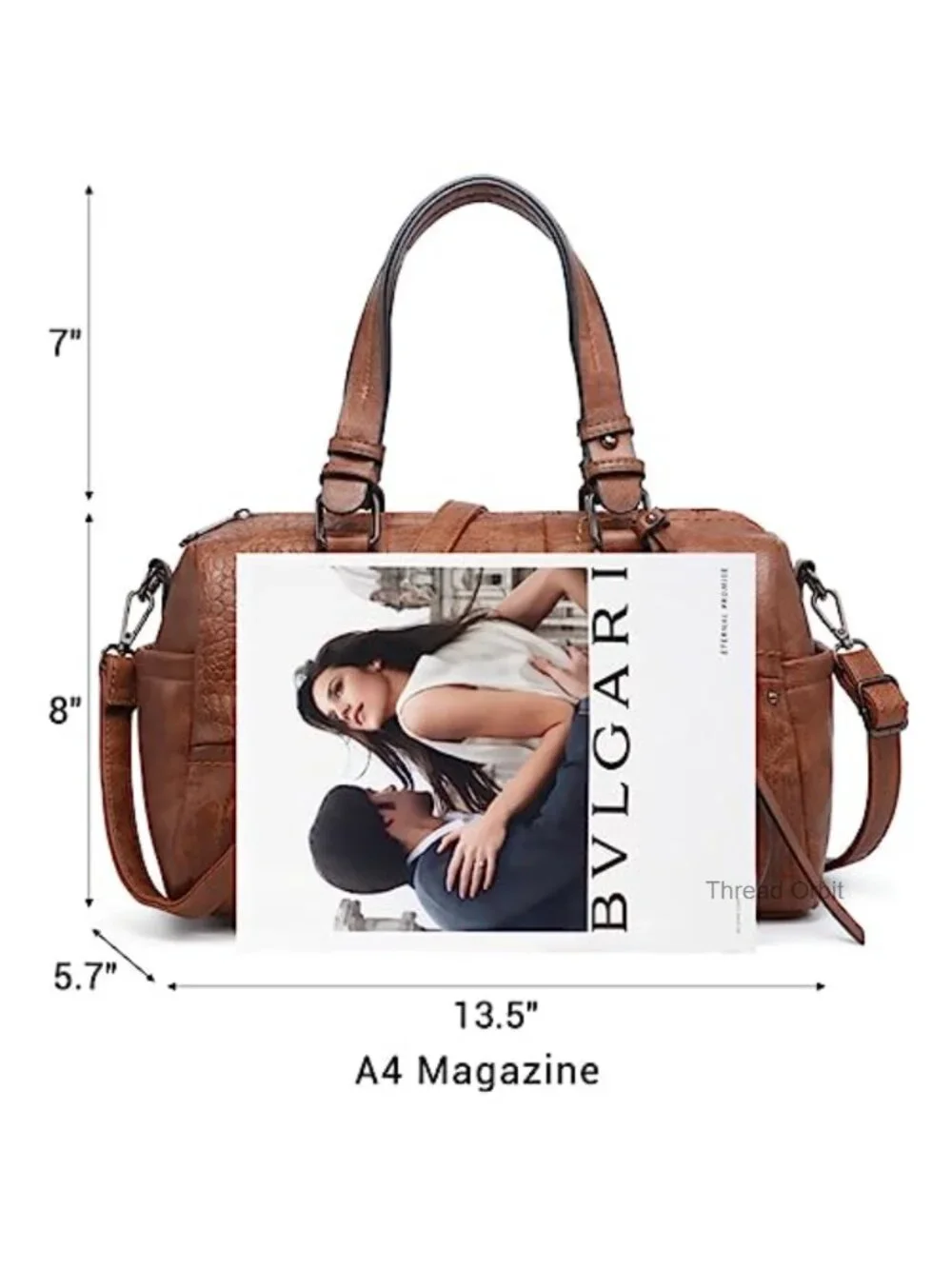 Soft Vegan Leather Barrel Satchel Hobo Bag Large Tote Shoulder Purse Work